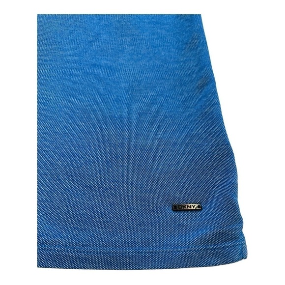 DKNY Short Sleeve Button Front Slim Fit Polo Shirt - Size XL - Picture 3 of 9